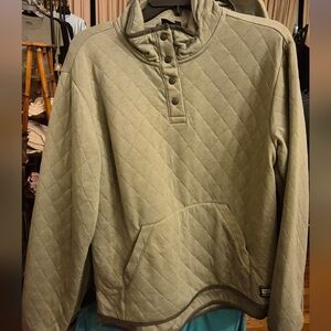 Eddie Bauer Olive/green Quilted Pullover